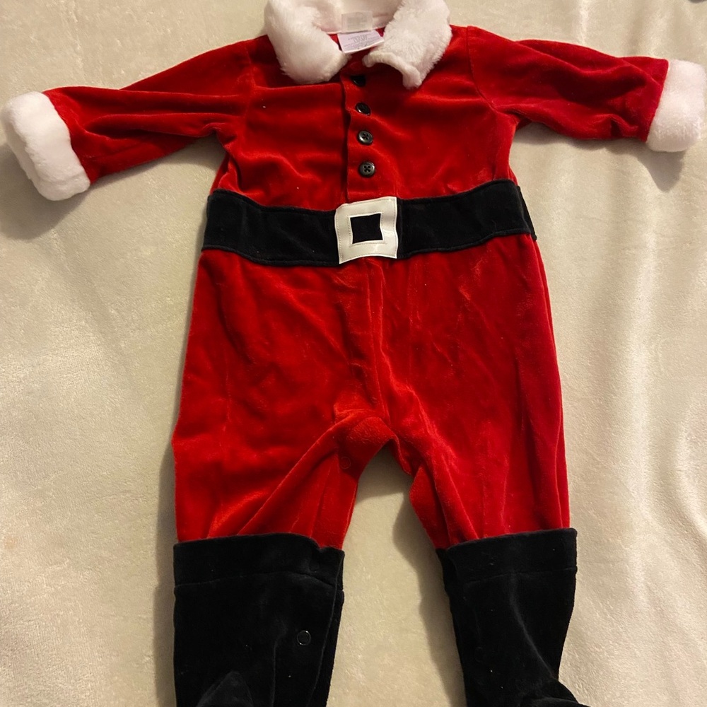 Bright Future brand Santa One piece Red and Black Baby Footie